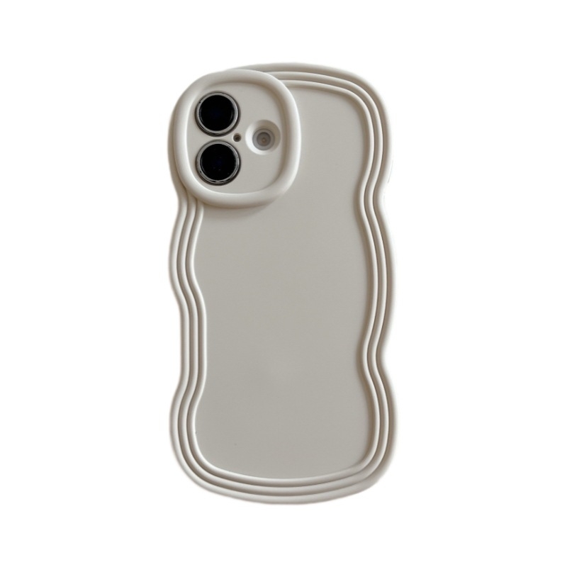 Carcasă TPU pentru iPhone în stil Ins, design minimalist de nișă, husă moale cu margine ondulată, protecție anti-cădere, anti-amprentă, finisaj mat
