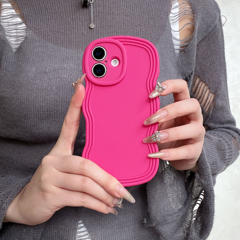 Carcasă TPU pentru iPhone în stil Ins, design minimalist de nișă, husă moale cu margine ondulată, protecție anti-cădere, anti-amprentă, finisaj mat