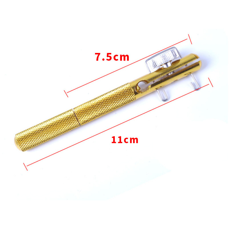 Unealtă manuală din metal pentru legarea cârligelor și nodurilor firului de pescuit