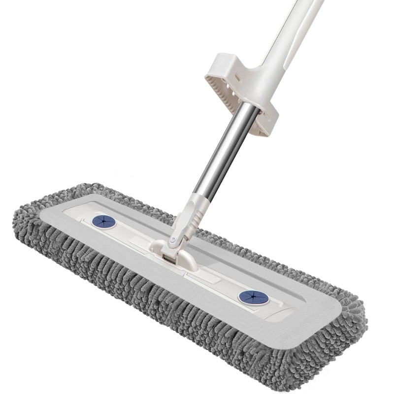 Mop plat chenille pentru uz casnic, cap gros și mărit, curățare cu un singur pasaj, mop durabil fără atingere