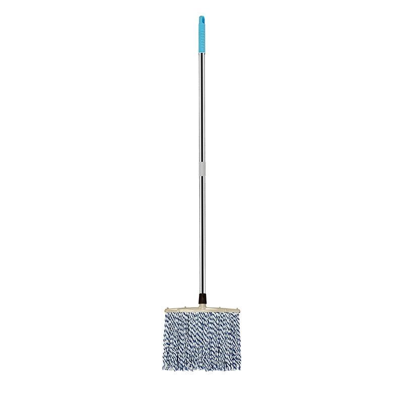 Mop din bumbac pentru uz casnic, mop plat universal cu cap lat, fire albe îngroșate și fire de bumbac colorate, absorbant și fără scame