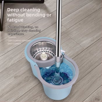 Tija mop rotativă, accesoriu universal pentru mop, țeavă din oțel inoxidabil 304, întărită, groasă, rezistentă la explozie
