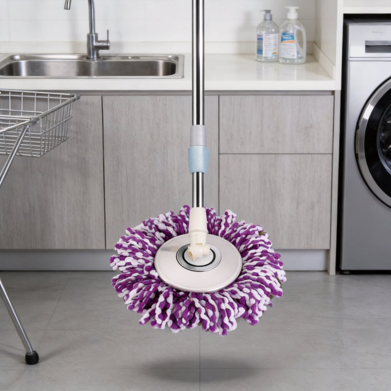 Tija mop rotativă, accesoriu universal pentru mop, țeavă din oțel inoxidabil 304, întărită, groasă, rezistentă la explozie