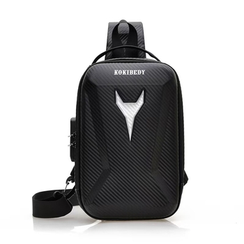Geantă de piept pentru bărbați, stil motocicletă, antifurt, versatilă, cu curea crossbody, pentru călătorii de afaceri și ciclism, compatibilă cu laptop de 8 inch
