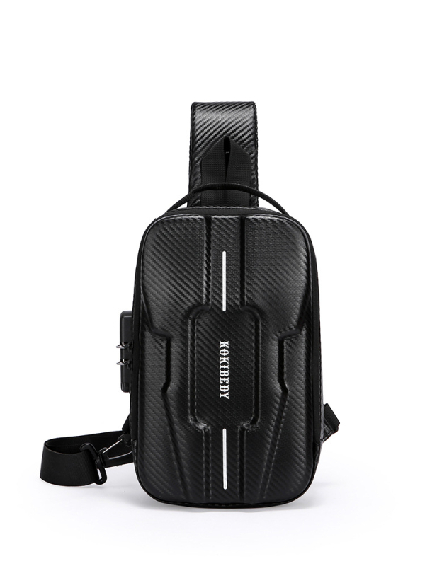 Geantă de piept pentru bărbați, stil motocicletă, antifurt, versatilă, cu curea crossbody, pentru călătorii de afaceri și ciclism, compatibilă cu laptop de 8 inch