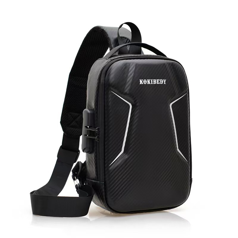 Geantă de piept pentru bărbați, stil motocicletă, antifurt, versatilă, cu curea crossbody, pentru călătorii de afaceri și ciclism, compatibilă cu laptop de 8 inch