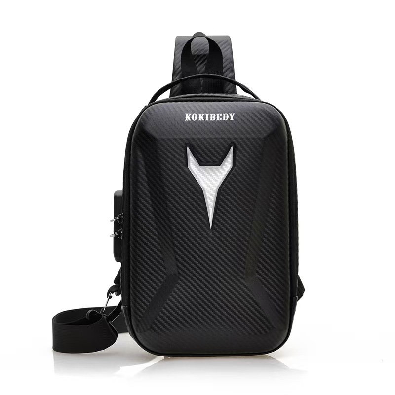 Geantă de piept pentru bărbați, stil motocicletă, antifurt, versatilă, cu curea crossbody, pentru călătorii de afaceri și ciclism, compatibilă cu laptop de 8 inch