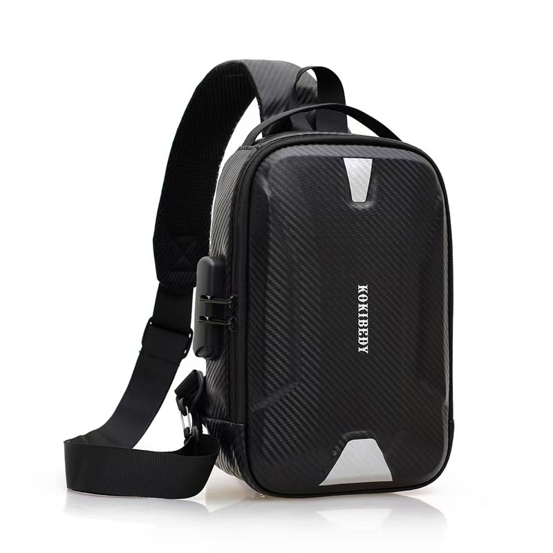 Geantă de piept pentru bărbați, stil motocicletă, antifurt, versatilă, cu curea crossbody, pentru călătorii de afaceri și ciclism, compatibilă cu laptop de 8 inch