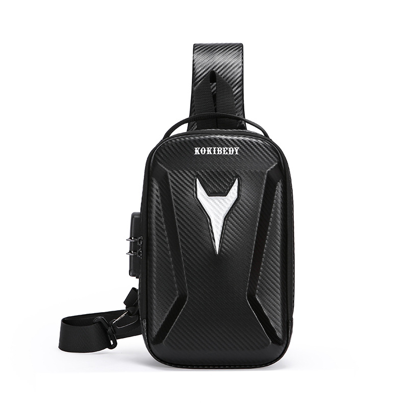 Geantă de piept pentru bărbați, stil motocicletă, antifurt, versatilă, cu curea crossbody, pentru călătorii de afaceri și ciclism, compatibilă cu laptop de 8 inch