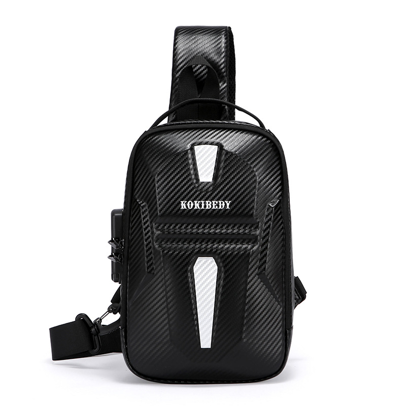 Geantă de piept pentru bărbați, stil motocicletă, antifurt, versatilă, cu curea crossbody, pentru călătorii de afaceri și ciclism, compatibilă cu laptop de 8 inch