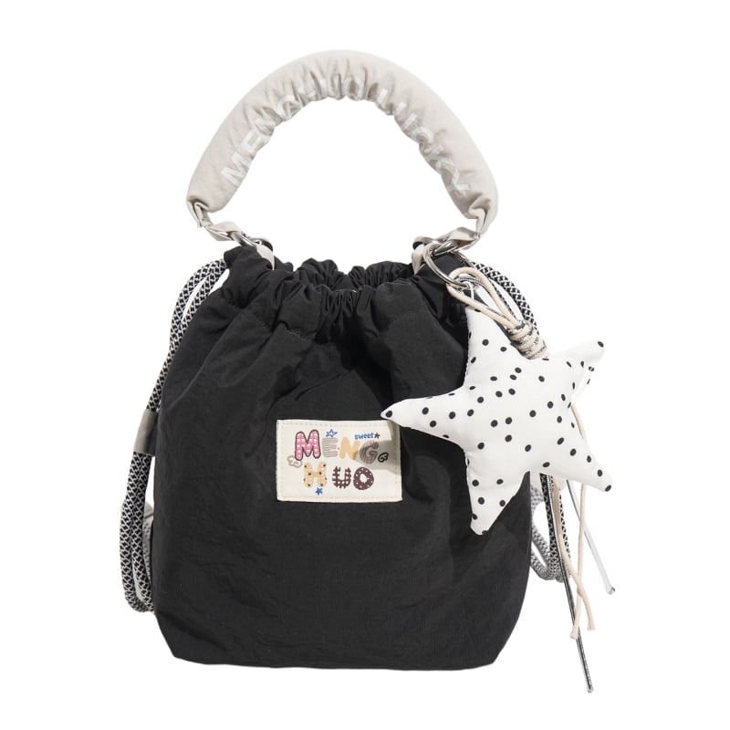 Geantă bucket pentru femei, stil japonez minimalist, culoare solidă, drăguță, geantă de umăr crossbody pentru uz zilnic