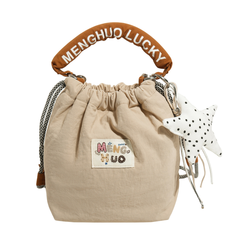 Geantă bucket pentru femei, stil japonez minimalist, culoare solidă, drăguță, geantă de umăr crossbody pentru uz zilnic