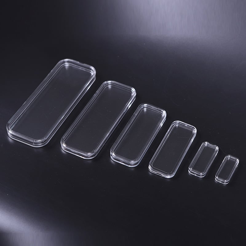 Cutie de depozitare din acril, pătrată, transparentă, cu capac, 200 g, pentru protecția colecției de lingouri de aur