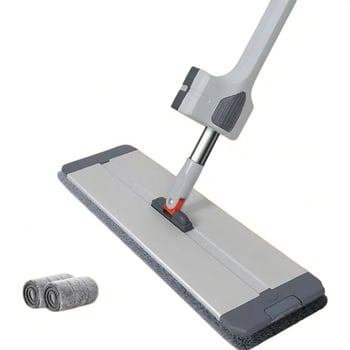 Mop din aliaj de aluminiu, model nou, mop plat fără atingere cu mâna, instrument de curățare pentru locuință, pentru podele din lemn, uscat și umed