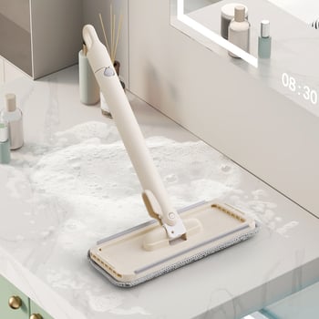 Mop plat pentru curățenie casnică cu microfibră, curățarea geamurilor, mâner antiderapant