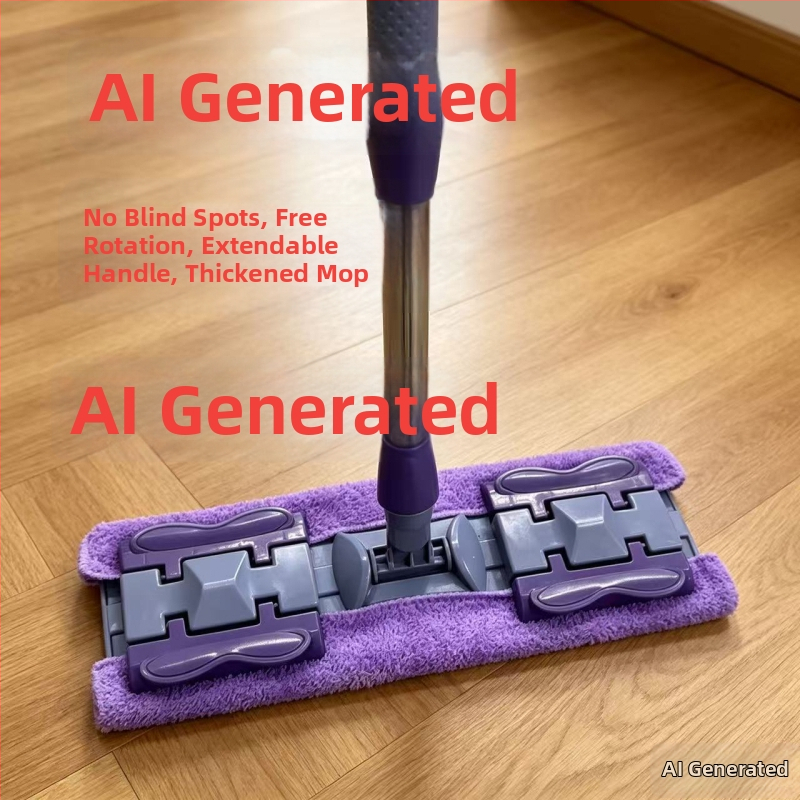 Noul model de mop plat pentru uz casnic, fără spălare manuală, cu clips pentru cârpă de mop înlocuibilă