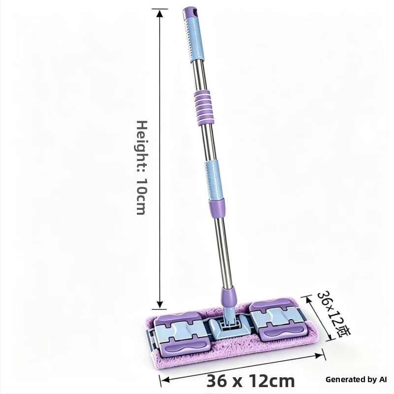Noul model de mop plat pentru uz casnic, fără spălare manuală, cu clips pentru cârpă de mop înlocuibilă