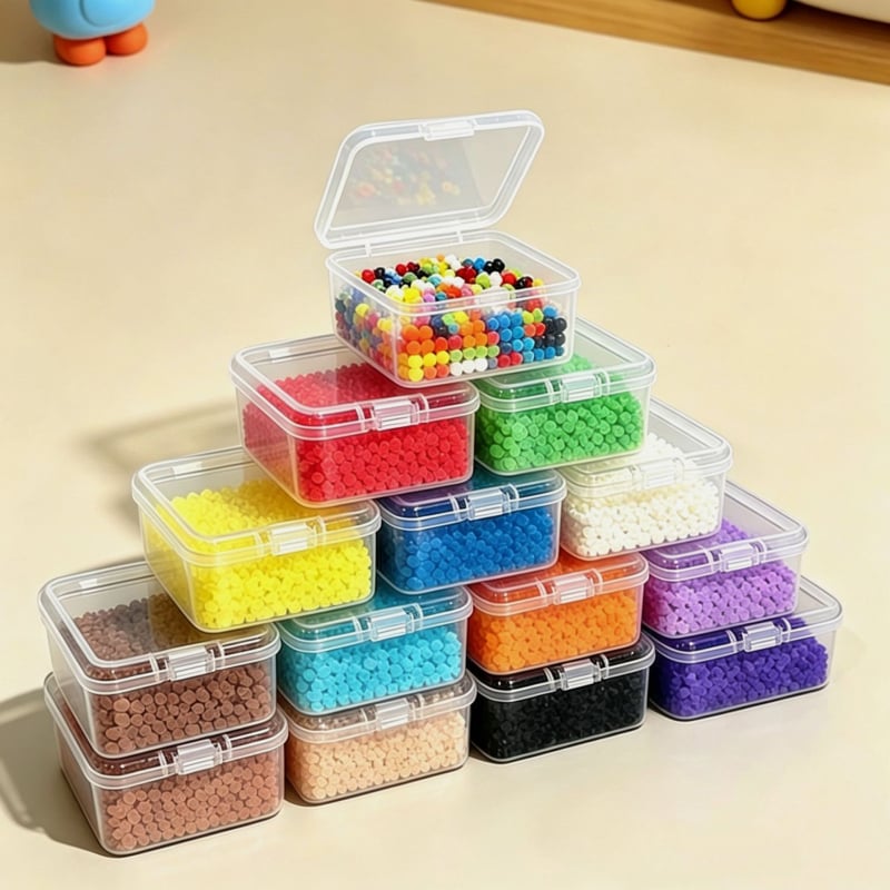 Cutie transparentă de depozitare pentru mărgele de artă, cu divizoare, capacitate mare, kit DIY
