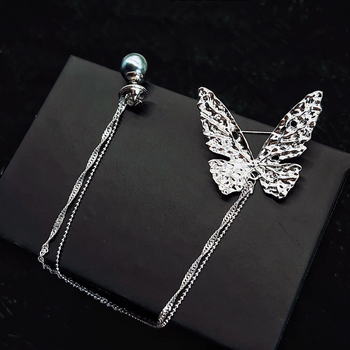 Broșă fluture cu ciucuri, pentru femei, accesoriu de lux elegant, definire talie, corsaj cu perle