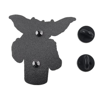 Broșă Popcorn Elf, monstru mic desen animat, design cu litere engleze, pandantiv pentru rucsac și accesorii pentru haine