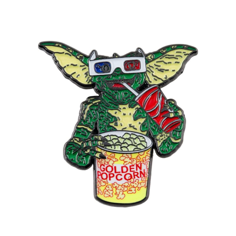 Broșă Popcorn Elf, monstru mic desen animat, design cu litere engleze, pandantiv pentru rucsac și accesorii pentru haine
