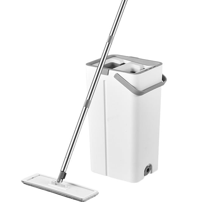 Mop plat pentru uz casnic, fără atingere cu mâinile, curățare într-un singur pas, potrivit pentru suprafețe mari, sufragerie