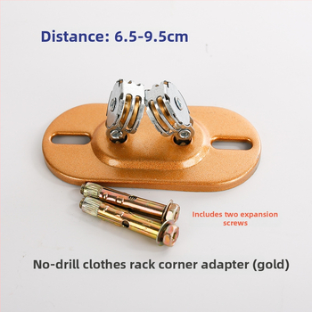 Uscător de haine manual cu două brațe reglabile, placă din oțel, adaptor de colț fără găuri, accesorii pentru uscător de balcon, roți universale