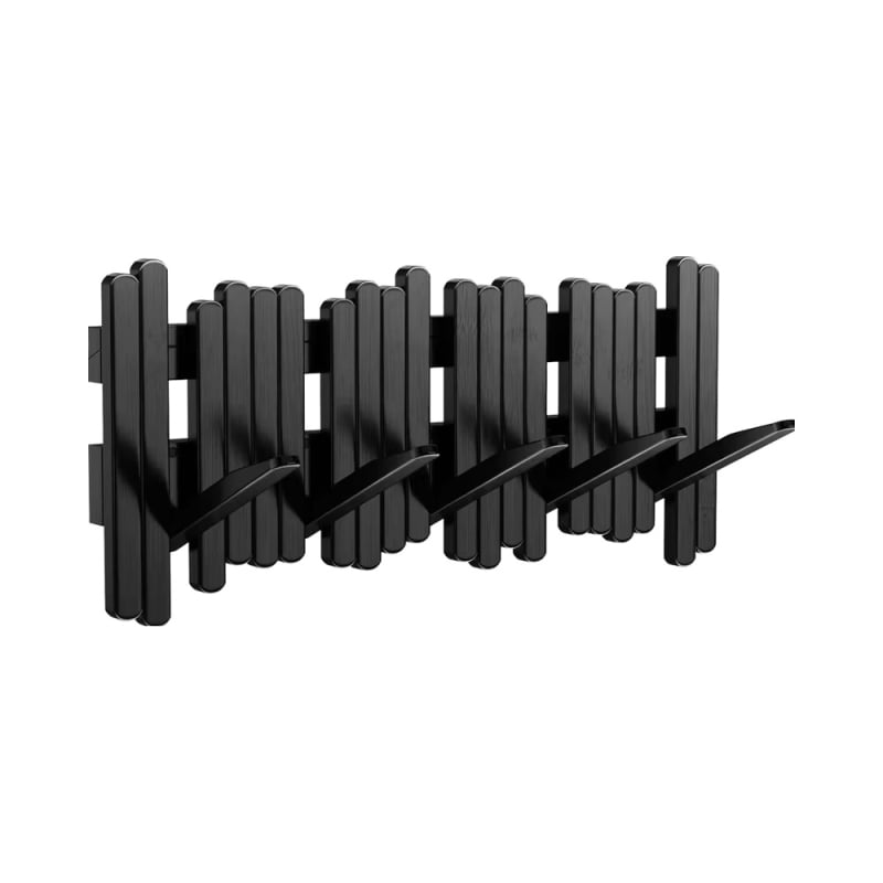 Cuier de perete minimalist în spatele ușii, cu 5 cârlige rabatabile, raft de perete cu cârlige pentru living și hol