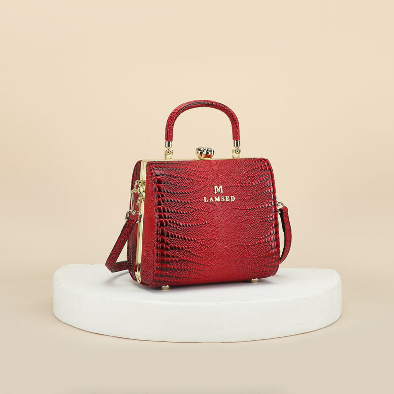 Geantă mică pătrată pentru femei, cu model crocodil, 2025 nouă, versatilă pentru mână, umăr și crossbody, ușoară, piele PU