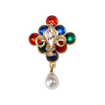 Broșă cu nod colorat pentru femei – accesoriu elegant pentru sacou