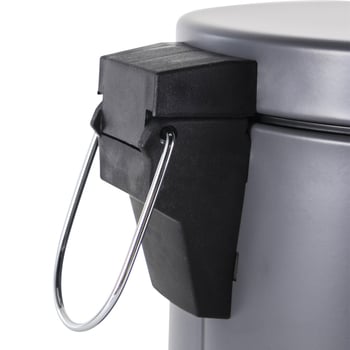 Coș de gunoi cu pedală 12 L, capac basculant, culoare grafit închis, pentru bucătărie