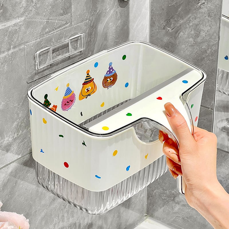 Coș de gunoi pentru bucătărie montat pe perete, cu răzuitor și cutie de depozitare portabilă pentru baie și produse de igienă