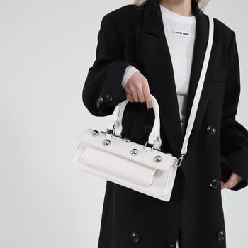 Geantă mică texturată din PU pentru femei, model nou 2025, crossbody pătrată, mărime medie, stil urban simplu