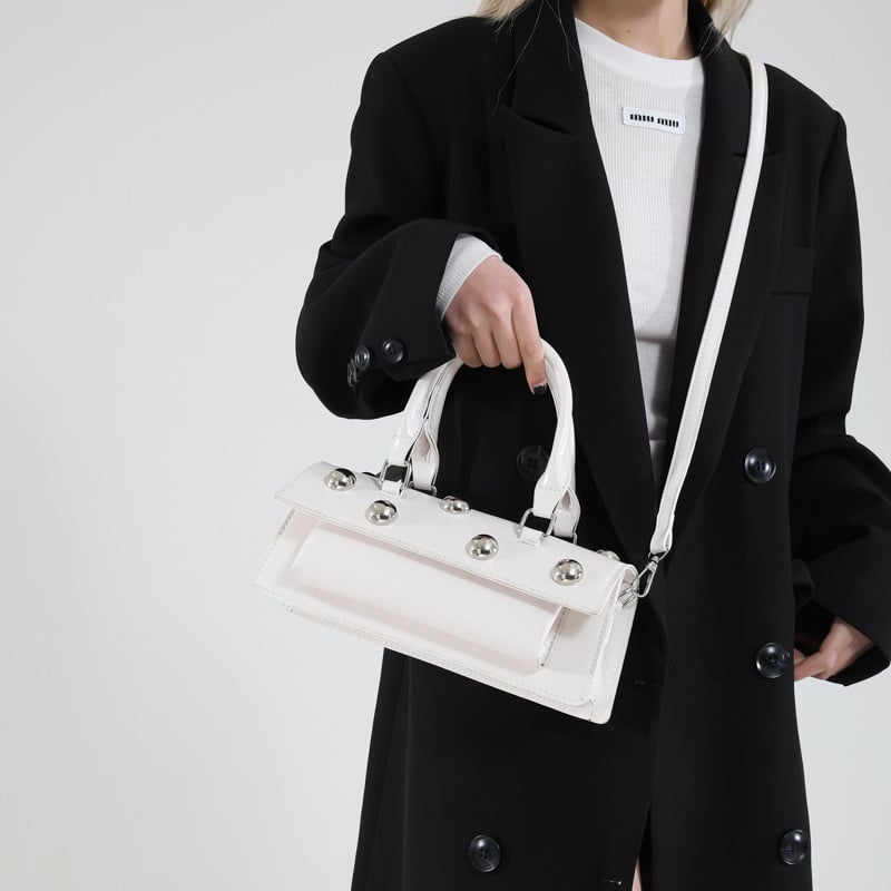 Geantă mică texturată din PU pentru femei, model nou 2025, crossbody pătrată, mărime medie, stil urban simplu