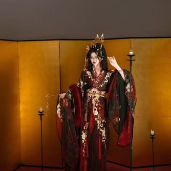 Set de vară 2026, stil tradițional chinezesc, broderie bogată cu dragon, lungime la talie