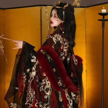 Set de vară 2026, stil tradițional chinezesc, broderie bogată cu dragon, lungime la talie