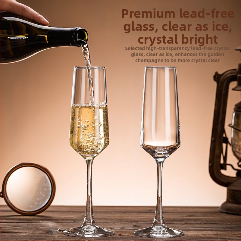 Green Apple pahare de șampanie din sticlă fără plumb, stil european, pahare de vin transparente din struguri, pahare pentru vin spumant, set de desert