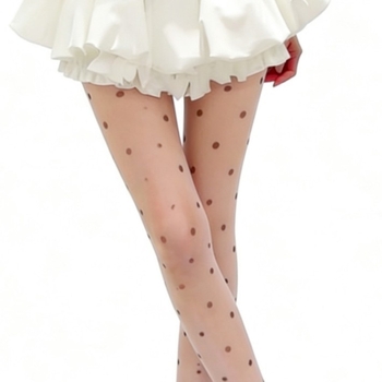 Colanți pantyhose pentru femei ultra-subțiri, cu buline în culori candy, stil japonez, primăvară-vară, transparenți, modelare siluetă