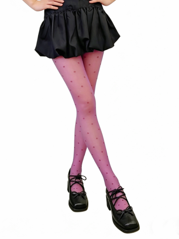 Colanți pantyhose pentru femei ultra-subțiri, cu buline în culori candy, stil japonez, primăvară-vară, transparenți, modelare siluetă