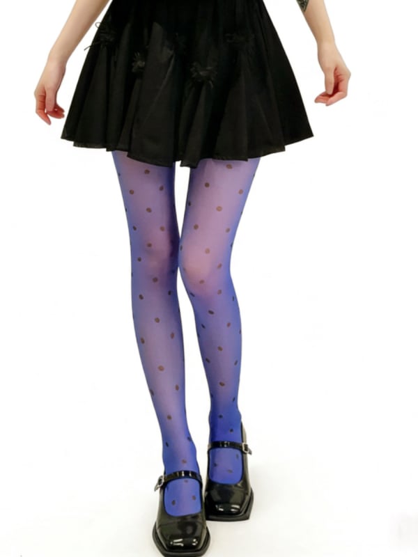 Colanți pantyhose pentru femei ultra-subțiri, cu buline în culori candy, stil japonez, primăvară-vară, transparenți, modelare siluetă