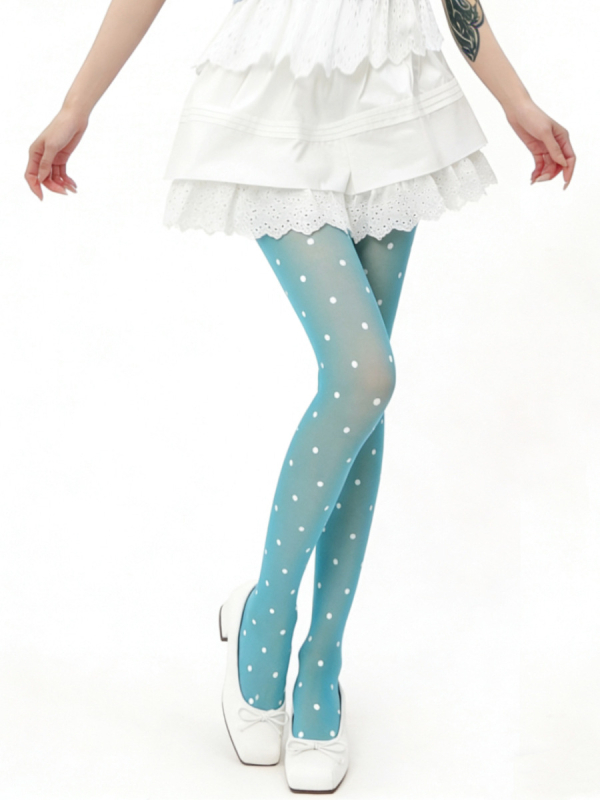 Colanți pantyhose pentru femei ultra-subțiri, cu buline în culori candy, stil japonez, primăvară-vară, transparenți, modelare siluetă