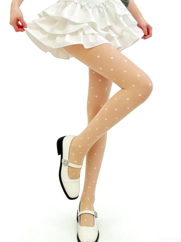Colanți pantyhose pentru femei ultra-subțiri, cu buline în culori candy, stil japonez, primăvară-vară, transparenți, modelare siluetă