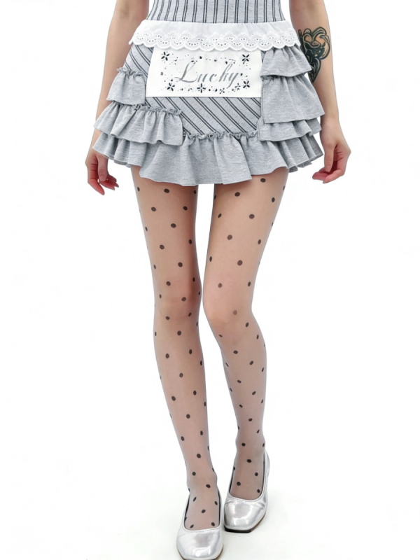 Colanți pantyhose pentru femei ultra-subțiri, cu buline în culori candy, stil japonez, primăvară-vară, transparenți, modelare siluetă