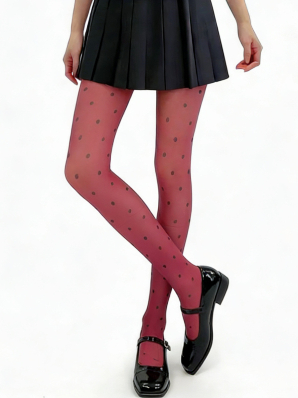Colanți pantyhose pentru femei ultra-subțiri, cu buline în culori candy, stil japonez, primăvară-vară, transparenți, modelare siluetă
