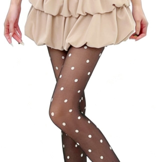 Colanți pantyhose pentru femei ultra-subțiri, cu buline în culori candy, stil japonez, primăvară-vară, transparenți, modelare siluetă