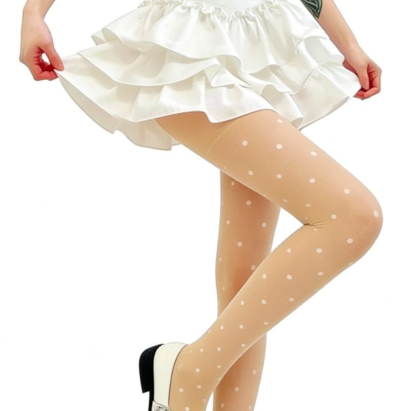 Colanți pantyhose pentru femei ultra-subțiri, cu buline în culori candy, stil japonez, primăvară-vară, transparenți, modelare siluetă