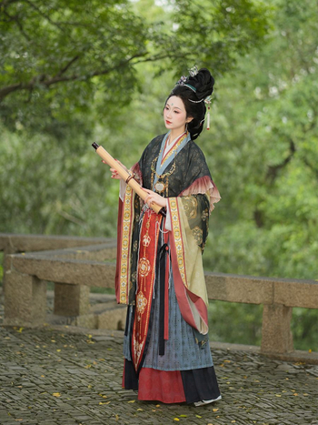 Rochie Hanfu cu motiv Figură Nemuritoare, revigorare a stilului național, îmbrăcăminte tradițională