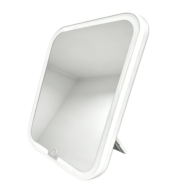 Oglindă de machiaj cu LED pe birou, iluminare, HD, reglabilă, portabilă, pentru uz casnic, în cămine studențești