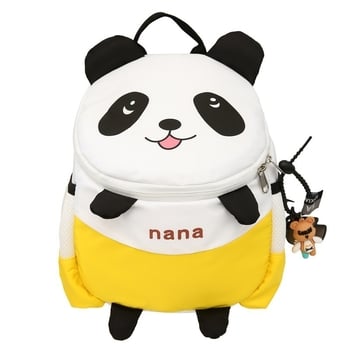 Rucsac drăguț pentru grădiniță cu panda roșu — din nylon, respirabil și durabil.