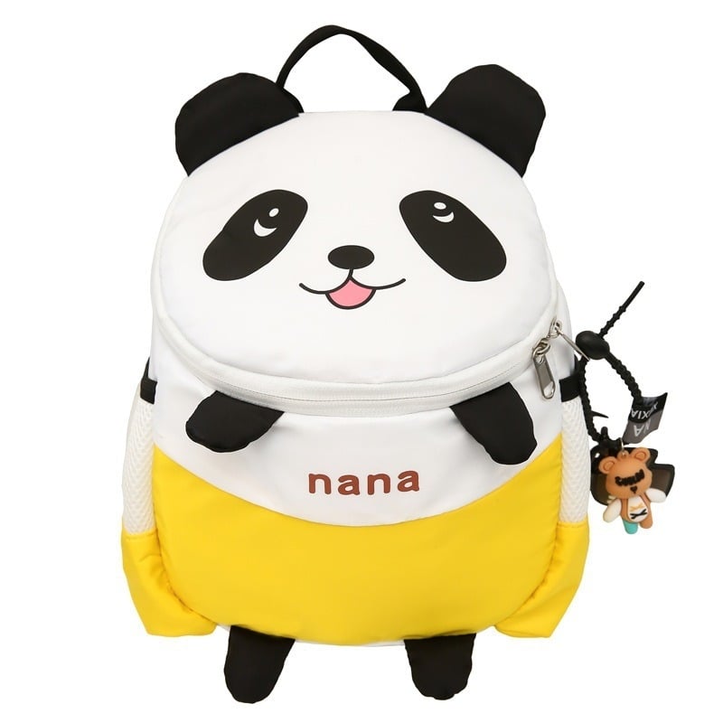 Rucsac drăguț pentru grădiniță cu panda roșu — din nylon, respirabil și durabil.